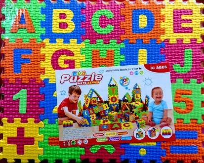 Puzzle spuma, eva puzzle, 60 piese, covoras cu cifre [2]