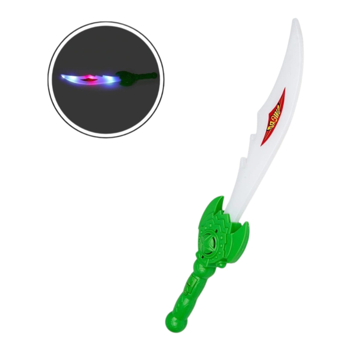 Sabie de Jucărie cu Lumini și Sunete pentru Copii, Verde, 38 cm [2]