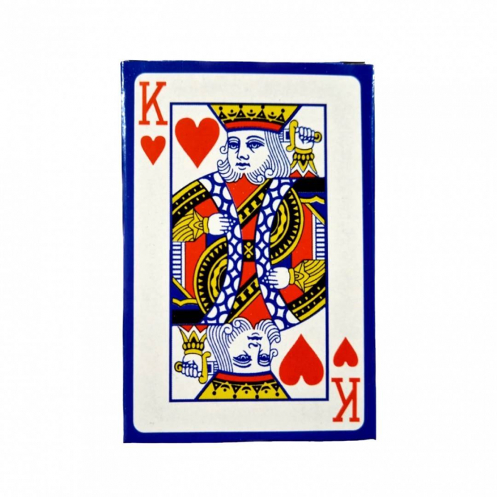 Set 10 carti de joc model clasic, 54 buc, plastifiate, rosu / albastru [4]