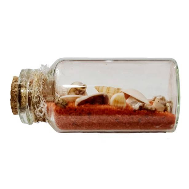 Decoratiune magnetica, sticla cu scoici si nisip, 6 cm [5]