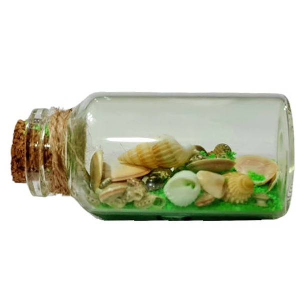 Decoratiune magnetica, sticla cu scoici si nisip, 6 cm [7]