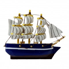 Magnet decorativ pentru frigider, corabie lemn, marturie pentru botez [4]