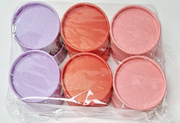 set 12 cutii cilindrice cu capac transparent detasabil, interior catifea neagra, cutie pentru bijuterii, martisoare , diametrul 9 cm [6]