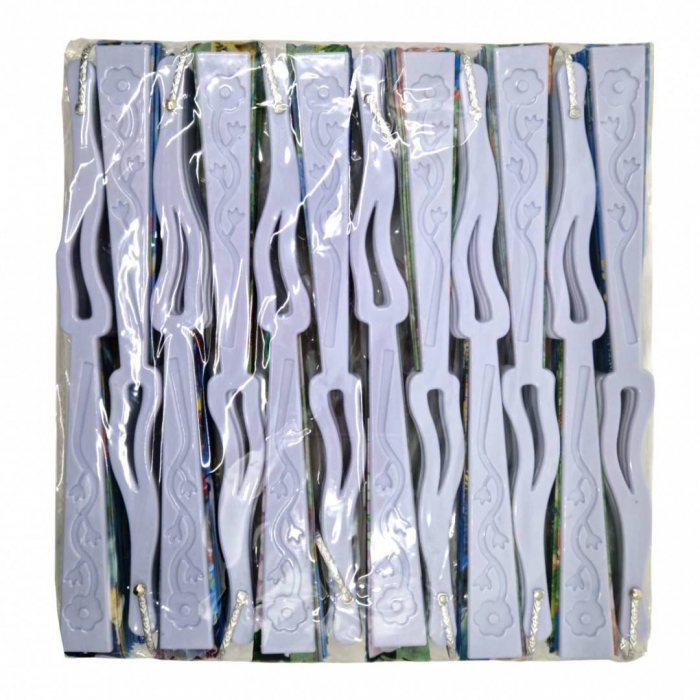 Set 12 evantaie din material plastic si textil, albastru [8]