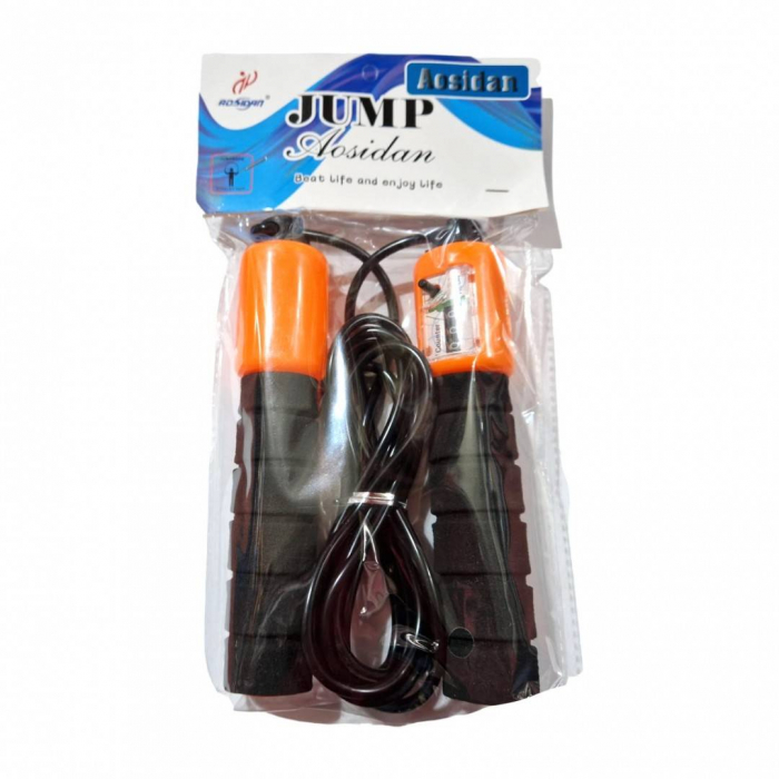 Coarda de sarit, lungime ajustabila, contor digital, rosu / albastru / verde / negru [4]