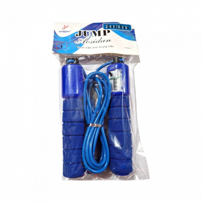 Coarda de sarit, lungime ajustabila, contor digital, rosu / albastru / verde / negru [2]