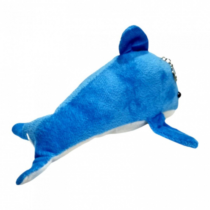 Jucarie din plus, delfin breloc, 20 cm, albastru deschis [2]