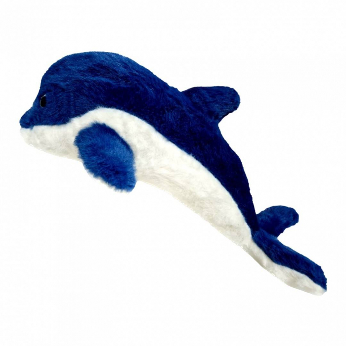 Jucarie din plus, delfin cu ochi sidefati, 32 cm, albastru [2]