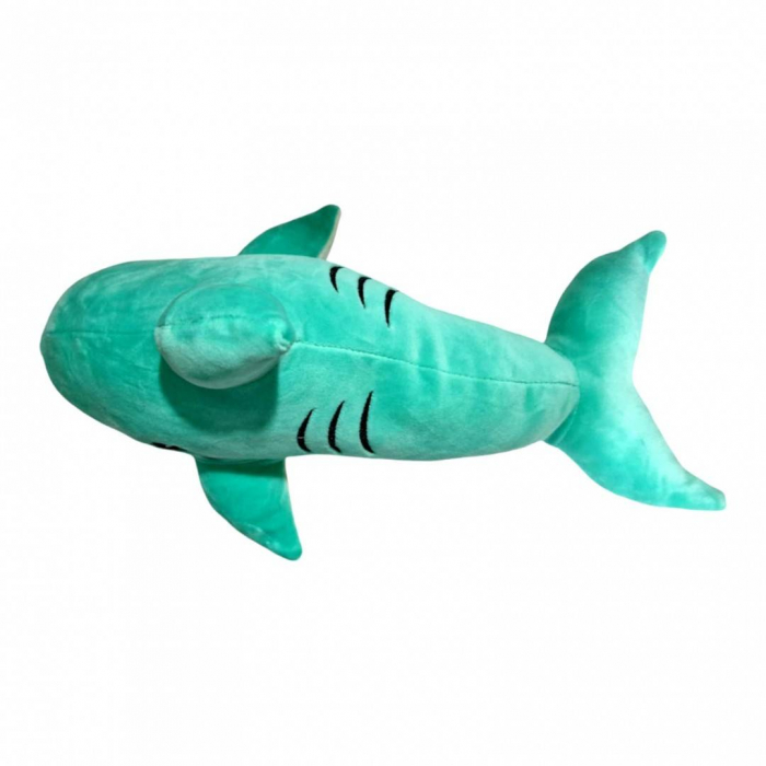 Jucarie din plus, rechin cu detalii brodate, 40cm, vernil [3]