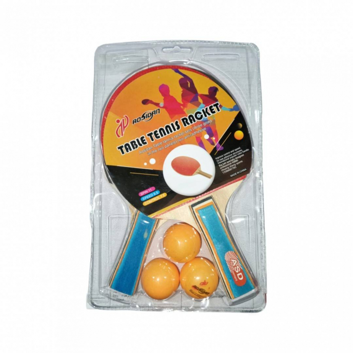 Set 2 palete tenis de masa, ping pong, 3 mingi, ASD [2]