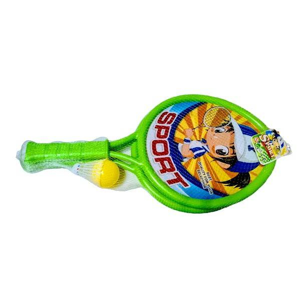 Set Rachete de Plaja pentru Badminton si tenis, 4 piese, verde [2]