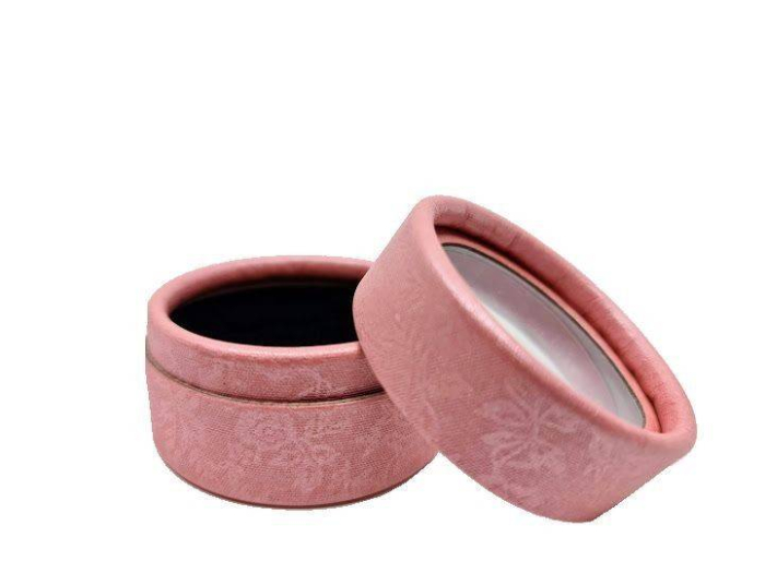 set 30 cutii cilindrice cu capac transparent detasabil, interior catifea neagra, cutie pentru bijuterii, martisoare , diametrul 5 cm [5]