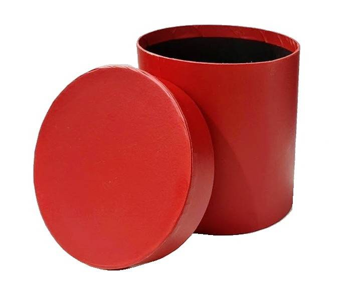 set 3 cutii rotunde 14-19 cm, rosu mat [2]