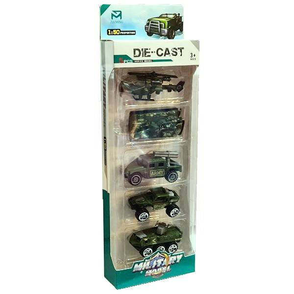 set 4 masini metalice de armata, elicopter militar, 1:50, verde [2]