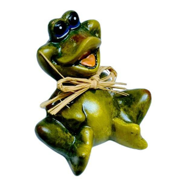 Set 4 ornamente din rasina, decoratiune pentru gradini, terase, gazon, broasca, 9 cm [4]