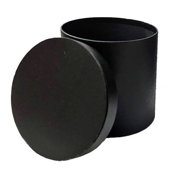 cutie cadou rotunda, diametrul 14 cm, negru mat [2]
