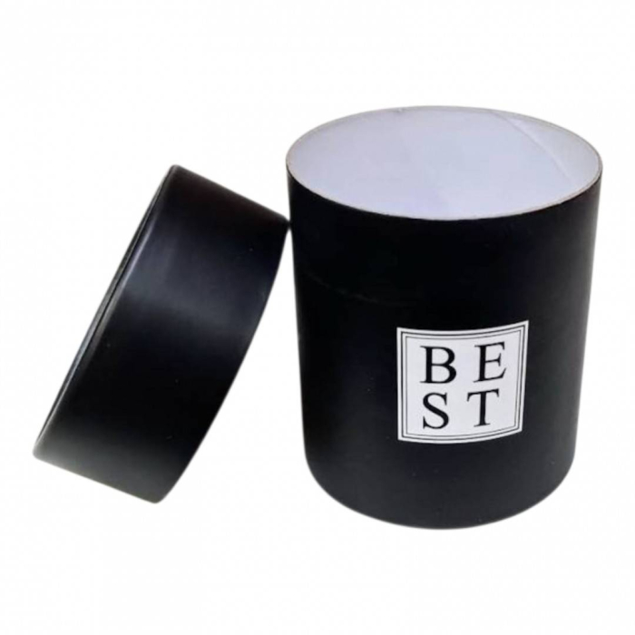 Set 6 cutii cadou cilindrice Best, design modern si elegant, negru [2]