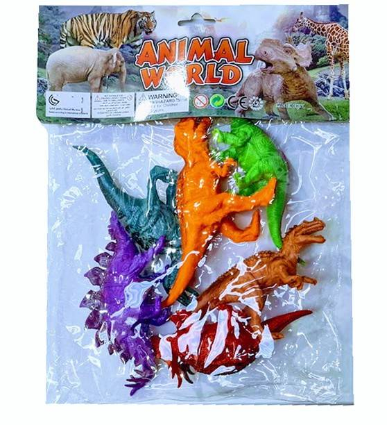 set 6 figurine , dinozauri, multicolor, 14-18 cm [2]