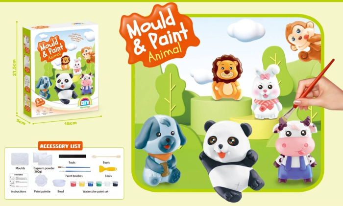 Set creativ cu matrite si pictura, figurine magnetice, animale [2]