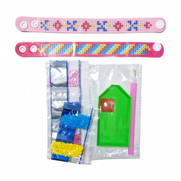 Set creativ de pictura cu diamante, 2 bratari reglabile [2]