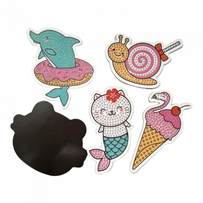 set creativ de pictura cu diamante, 5 figurine magnetice [3]