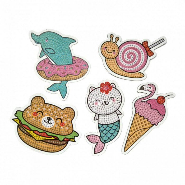 set creativ de pictura cu diamante, 5 figurine magnetice [2]