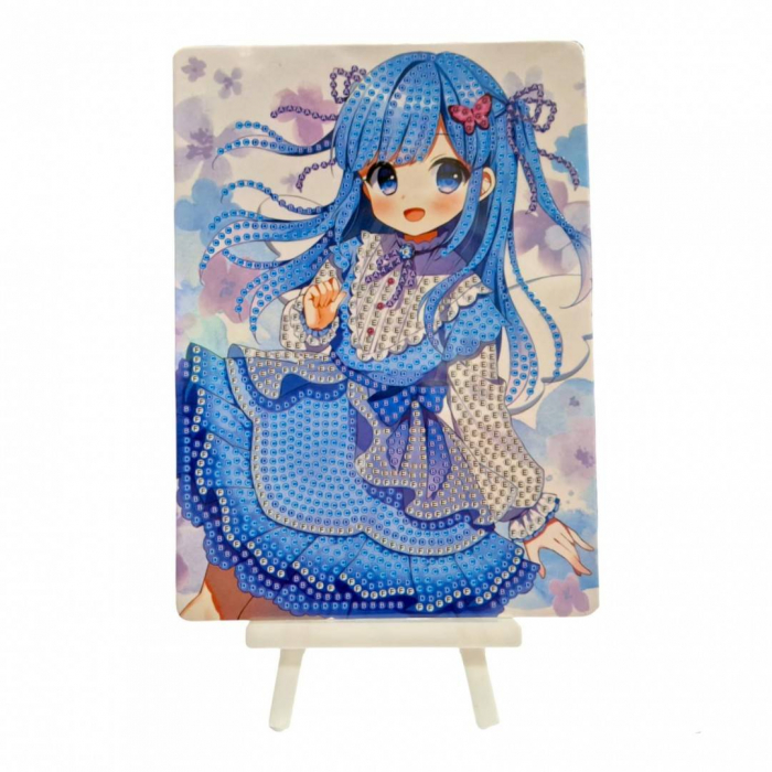 Set creativ de pictura cu diamante, tablou cu sevalet, fetita 19x14x2.5 cm [3]