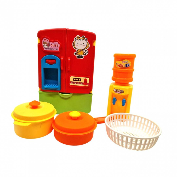 Set de jucarie, bucatarie cu frigider, dozator de apa si accesorii [4]