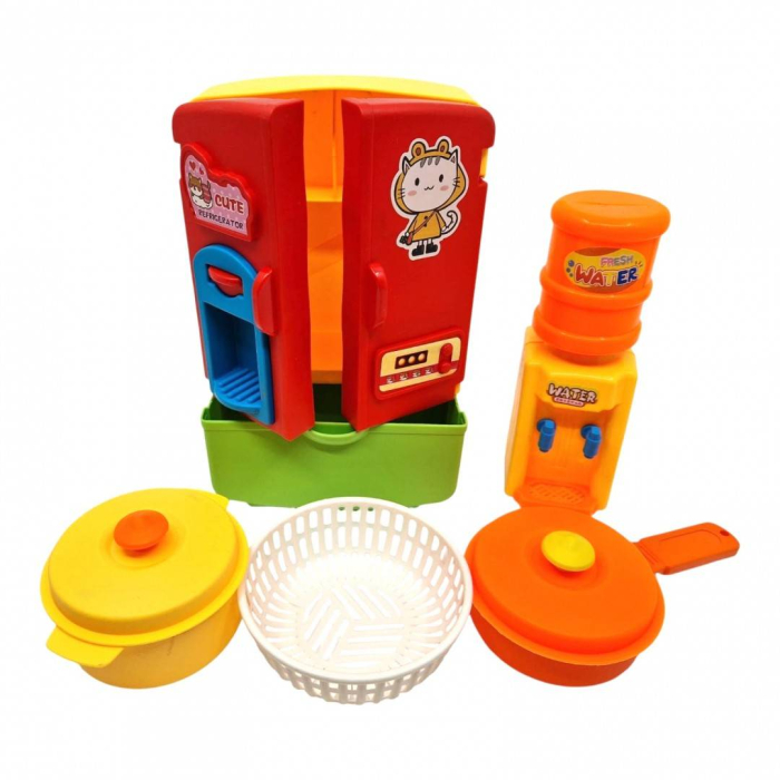 Set de jucarie, bucatarie cu frigider, dozator de apa si accesorii [3]