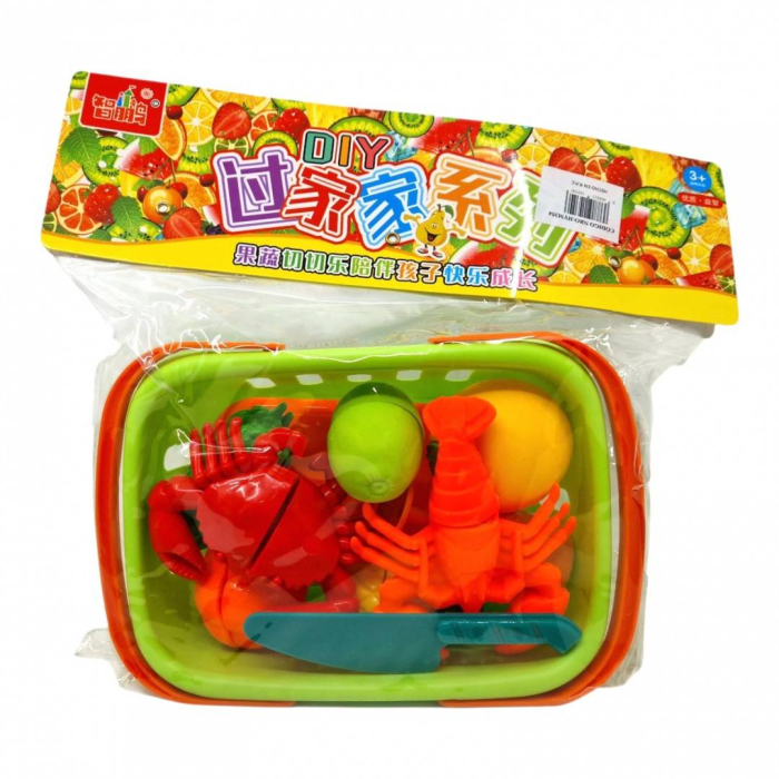 Set de jucarie, fructe si legume de taiat cu cos si accesorii [2]