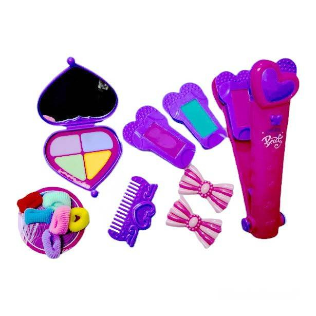 Set pentru colorarea parului in 3 culori, oglinda si accesorii pentru fete, 18 piese [2]