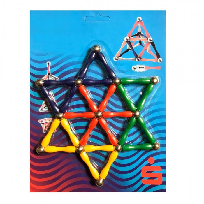 Set de constructie 3D, magnetic, 37piese [4]