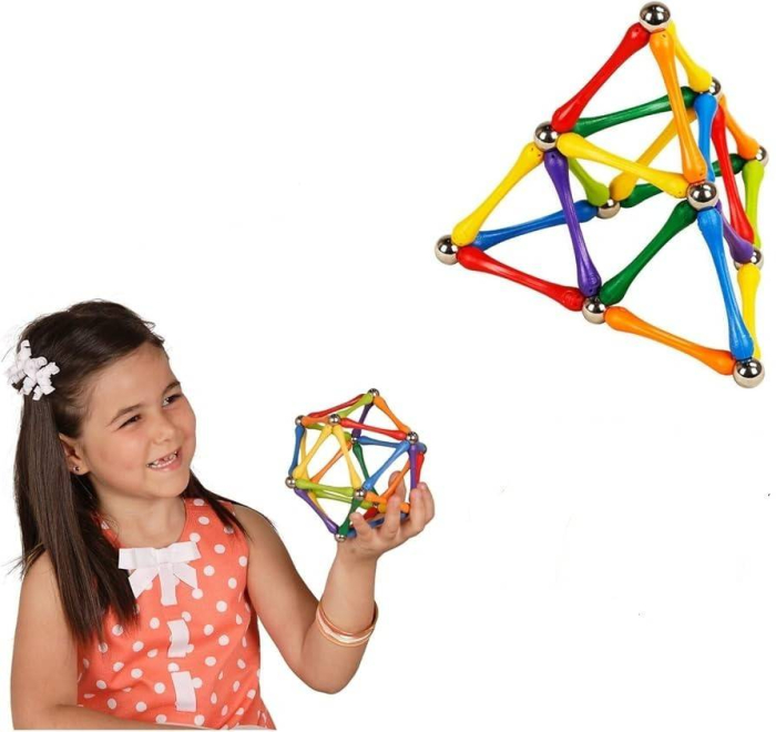 Set de constructie 3D, magnetic, 37piese [3]