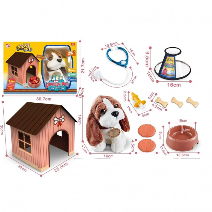 Set veterinar pentru copii, catelus cu casuta si accesorii [3]