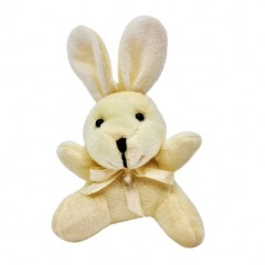 Jucarii de Plus - Angel, iepuras din plus, jucarie de suspendat, crem, 14 cm