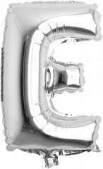 Petrecere - Balon din folie metalizata, argintiu, 80 cm, litera E