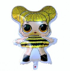 Petrecere - Balon folie printesa, supapa de autoetansare, 74 x 49 cm, gold