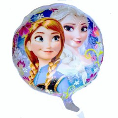 Petrecere - Balon folie printese, Anna si Elsa, supapa de autoetansare, diametrul 45 cm
