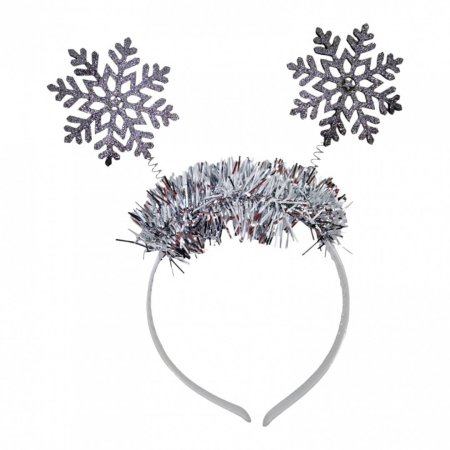 Craciun - Bentita de Craciun pentru copii, model fulg de nea