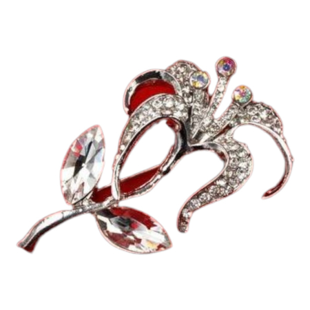 Martisor - Brosa cu cristale, floare