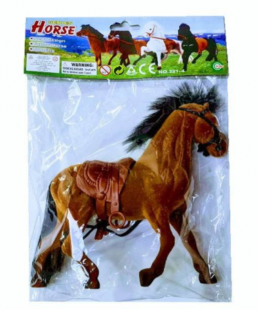 Animale - cal maro,catifelat, 21 cm