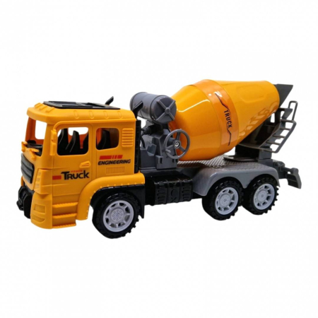 Jucarii - Camion betoniera de constructii, jucarie cu inertie si cilindru rotativ, 27 cm