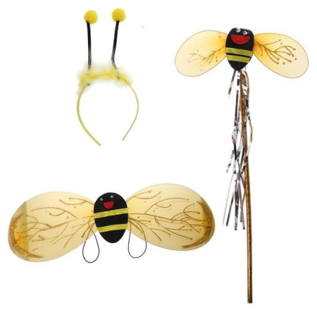 Petrecere - Set accesorii aripi, costum albinuta/bondar, 3 piese
