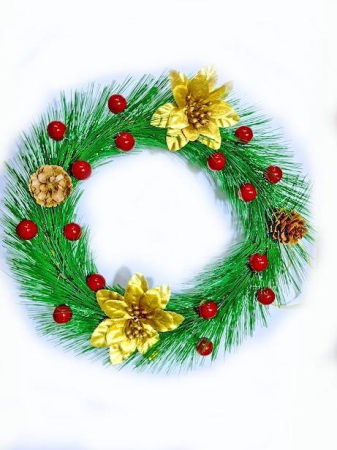 Craciun - Coronita impodobita pentru Sarbatoarea Craciunului, diametrul 20 cm