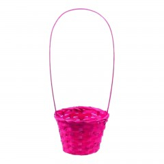 Cosuri - cos bambus cu toarta, 13 cm, ciclam