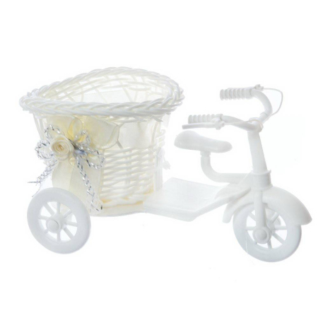 Cosuri - cos pentru aranjamente florale, tricicleta decorativa cu panglica