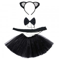 Petrecere - Costum pisica, fustita, codita, paion si bentita cu urechi