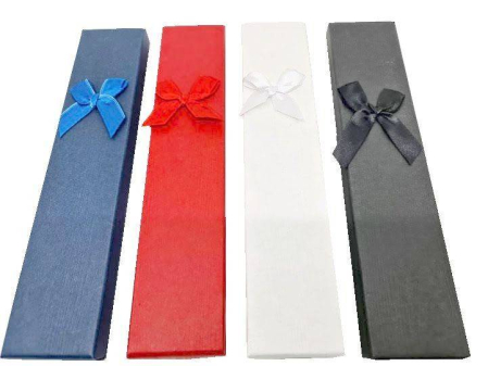 Cutii pentru bijuterii - set 12 cutii dreptunghiulare cu capac detasabil, interior catifea alba, cutie pentru bratari, lantisoare cu pandativ, ceasuri, 21x4x2.5 cm