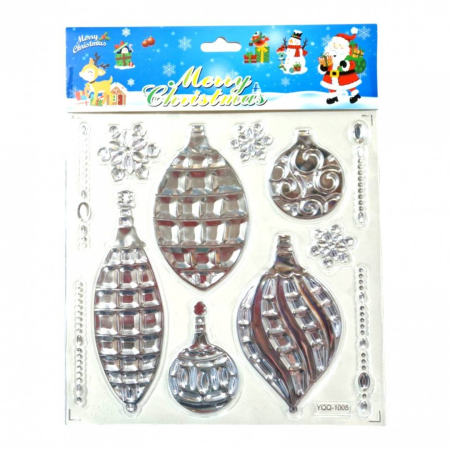 Craciun - Decoratiune Craciun, abtibild 3D, 23x18 cm