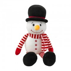 Craciun - Decoratiune Craciun, jucarie moale din plus, om de zapada, 40 cm